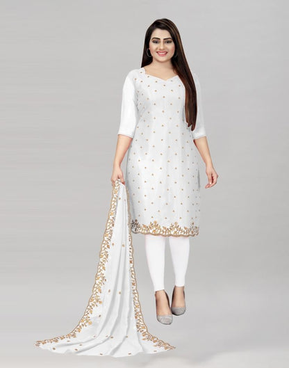 Whimsical Blue Georgette Embroidered Unstitched Salwar Suit | Sudathi