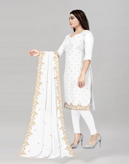 Whimsical Blue Georgette Embroidered Unstitched Salwar Suit | Sudathi