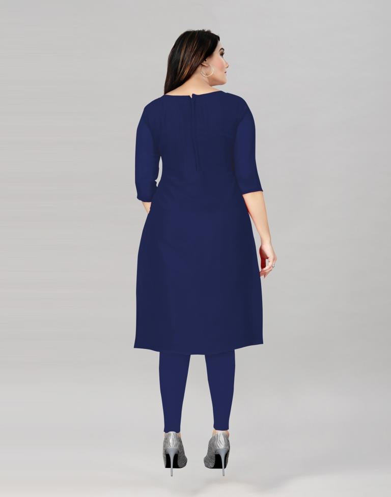 Choicest Navy Blue Georgette Embroidered Unstitched Salwar Suit | Sudathi