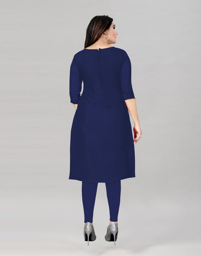 Choicest Navy Blue Georgette Embroidered Unstitched Salwar Suit | Sudathi