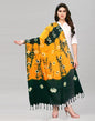 Mustard Yellow Coloured Cotton Bandhani Printed Dupatta | Sudathi