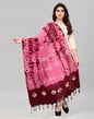 Punch Pink Coloured Cotton Bandhani Printed Dupatta | Sudathi