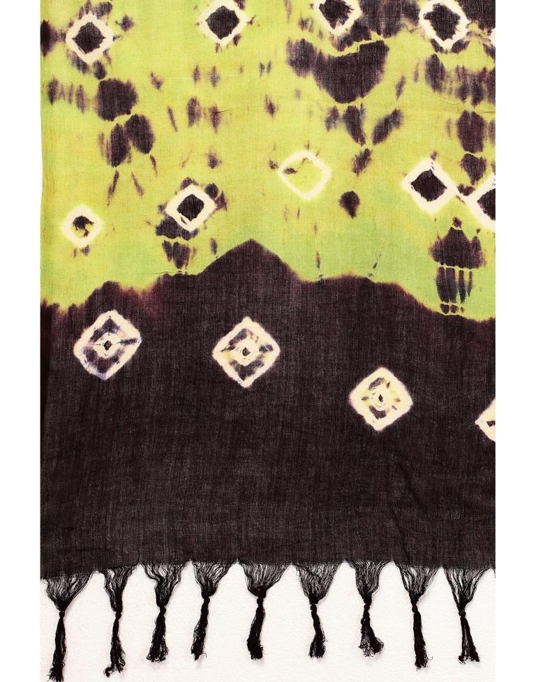 Dark Brown Coloured Cotton Bandhani Printed Dupatta | Sudathi