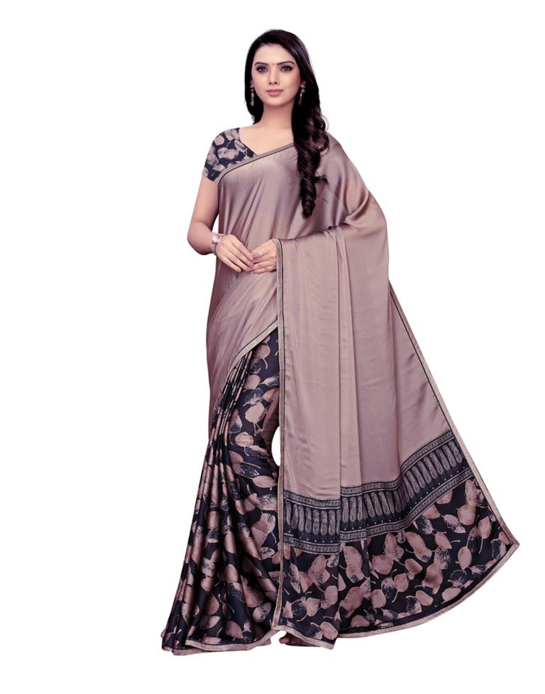 Beige Coloured Chiffon Printed Saree | Leemboodi