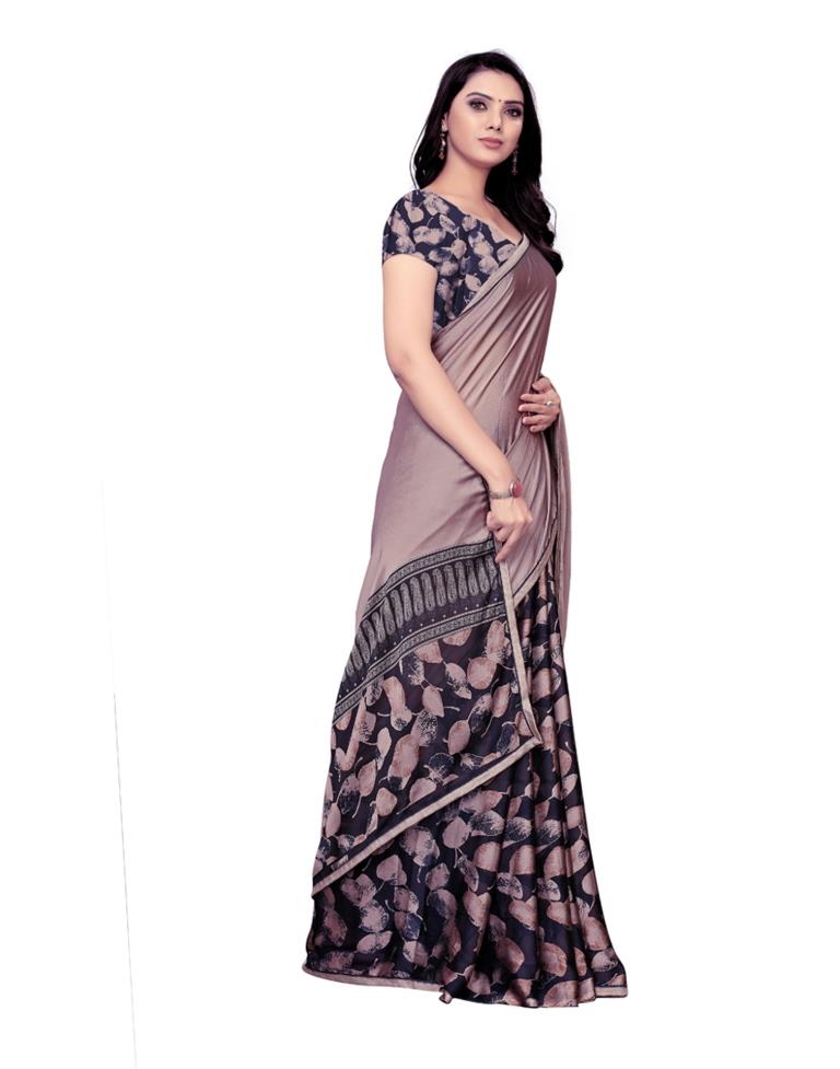 Beige Coloured Chiffon Printed Saree | Leemboodi