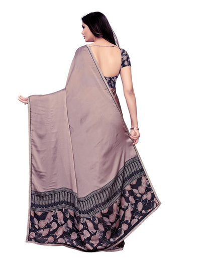 Beige Coloured Chiffon Printed Saree | Leemboodi