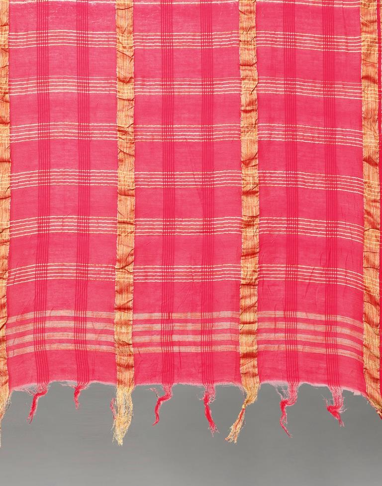 Pink Cotton Dupatta | Leemboodi