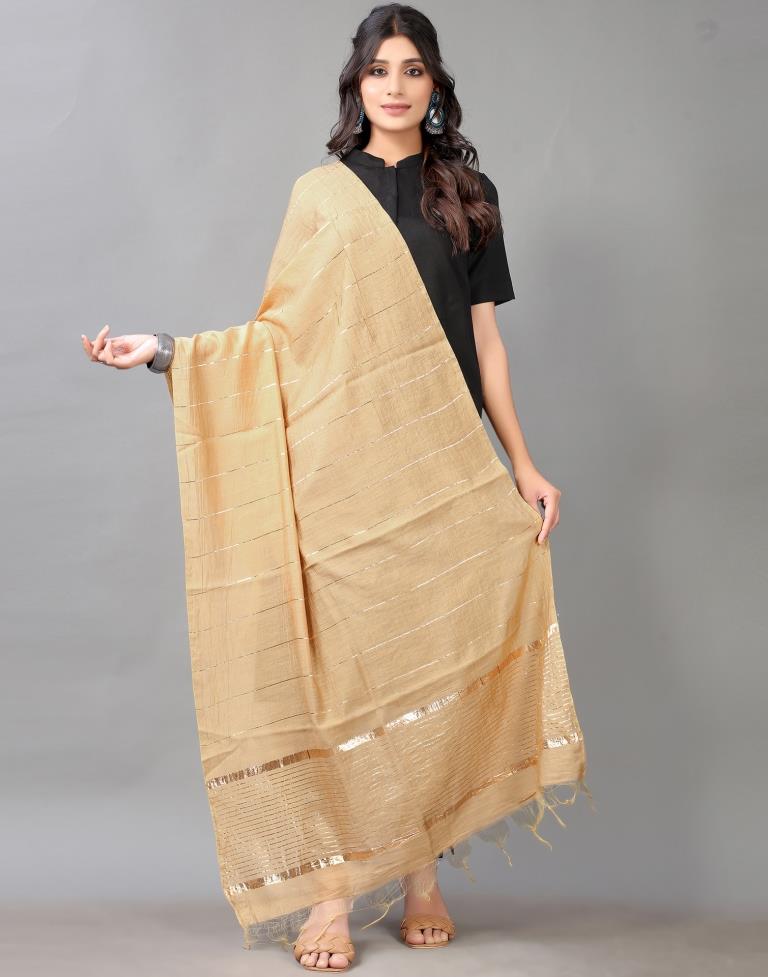 Golden Cotton Dupatta | Leemboodi