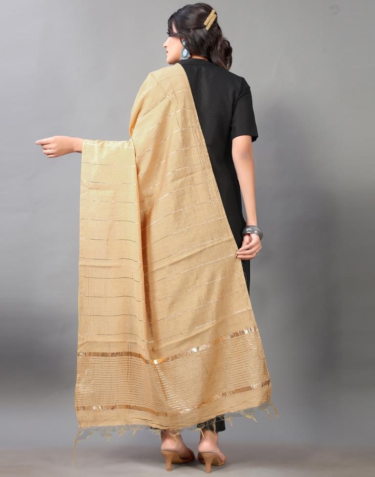 Golden Cotton Dupatta | Leemboodi