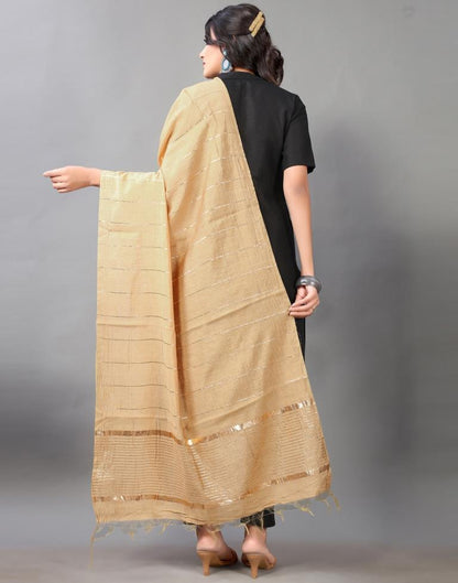 Golden Cotton Dupatta | Leemboodi