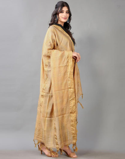 Golden Cotton Dupatta | Leemboodi