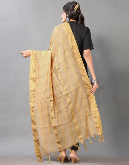 Golden Cotton Dupatta | Leemboodi