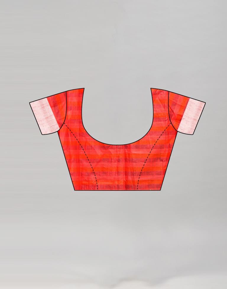 Blue Coloured Cotton Silk Woven Lines Casual Saree | Sudathi