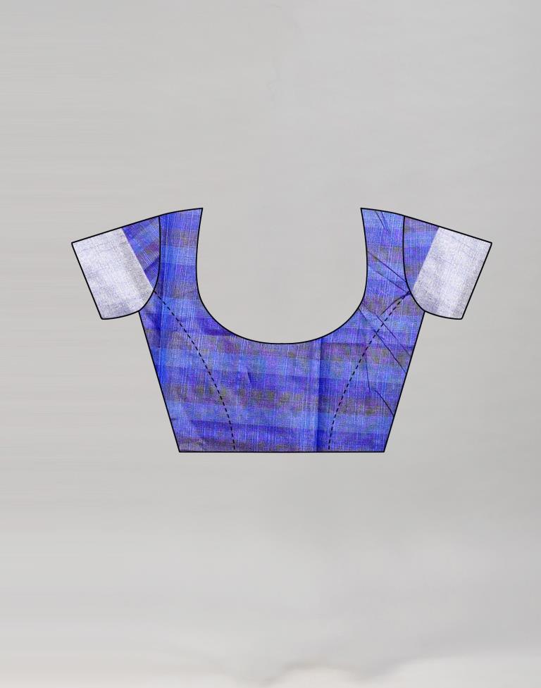 Pink Coloured Cotton Silk Woven Lines Casual Saree | Leemboodi