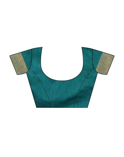 Turquoise Coloured Poly Silk Woven Saree | Leemboodi