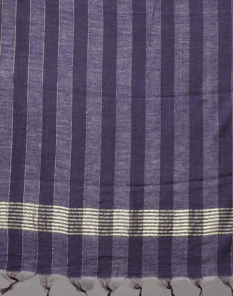 Navy Blue Cotton Dupatta | Leemboodi