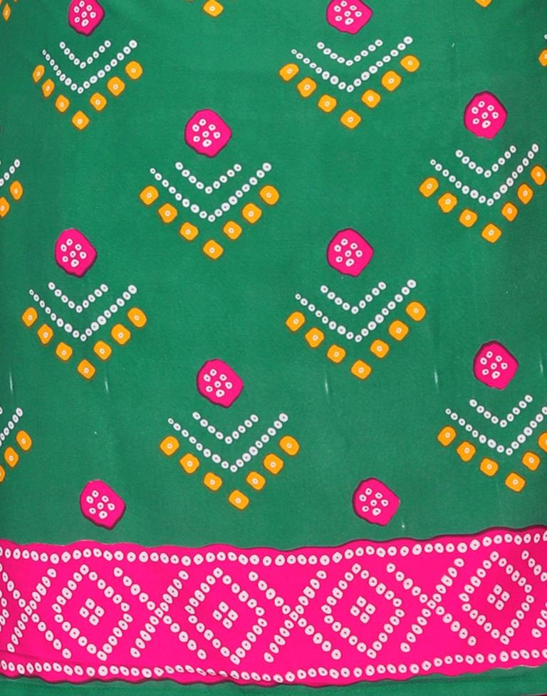 Green Printed Unstitched Salwar Suit | Sudathi