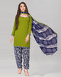 Olive Green Dyed Unstitched Salwar Suit | Sudathi