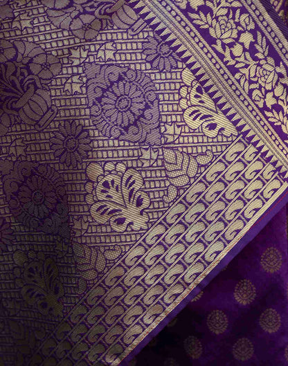 Purple Banarasi Silk Saree