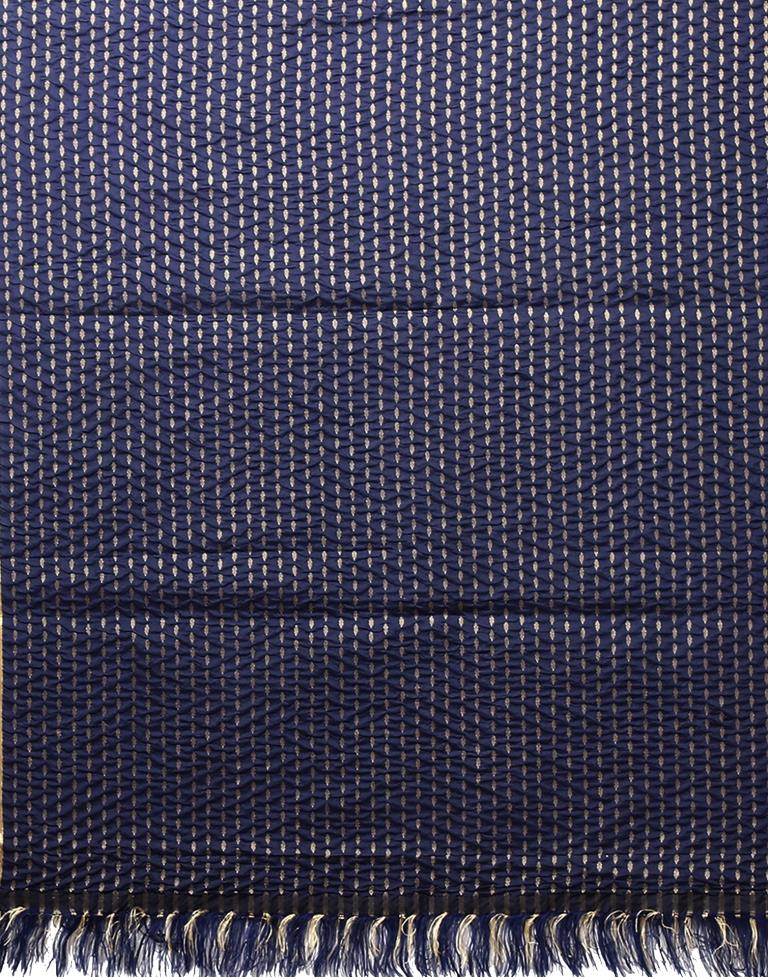Navy Blue Jacquard Dupatta | Leemboodi