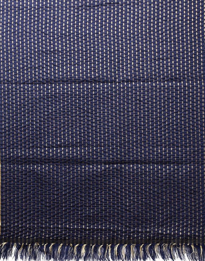 Navy Blue Jacquard Dupatta | Leemboodi