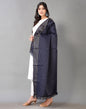 Navy Blue Jacquard Dupatta | Leemboodi