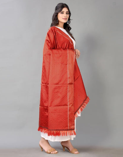 Maroon Jacquard Dupatta | Leemboodi