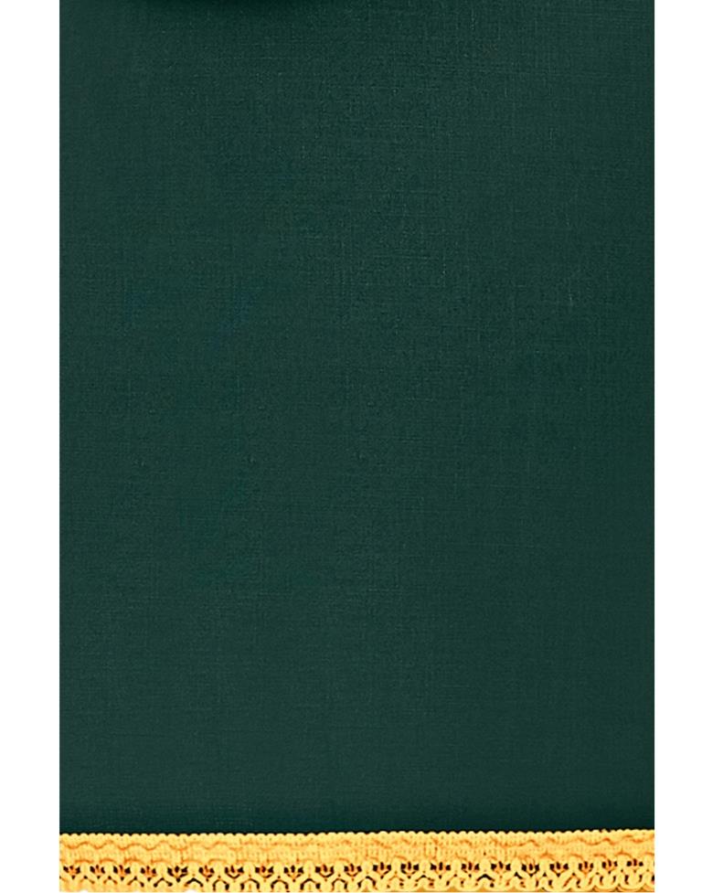 Dark Green Cotton Handwork Unstitched Salwar Suit | Sudathi