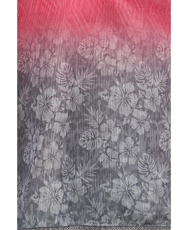 Raspberry Pink Cotton Printed Unstitched Salwar Suit | Sudathi