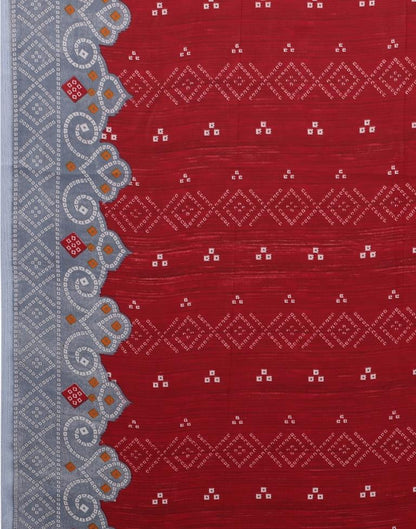 Grey Bandhani Printed Unstitched Salwar Suit | Sudathi