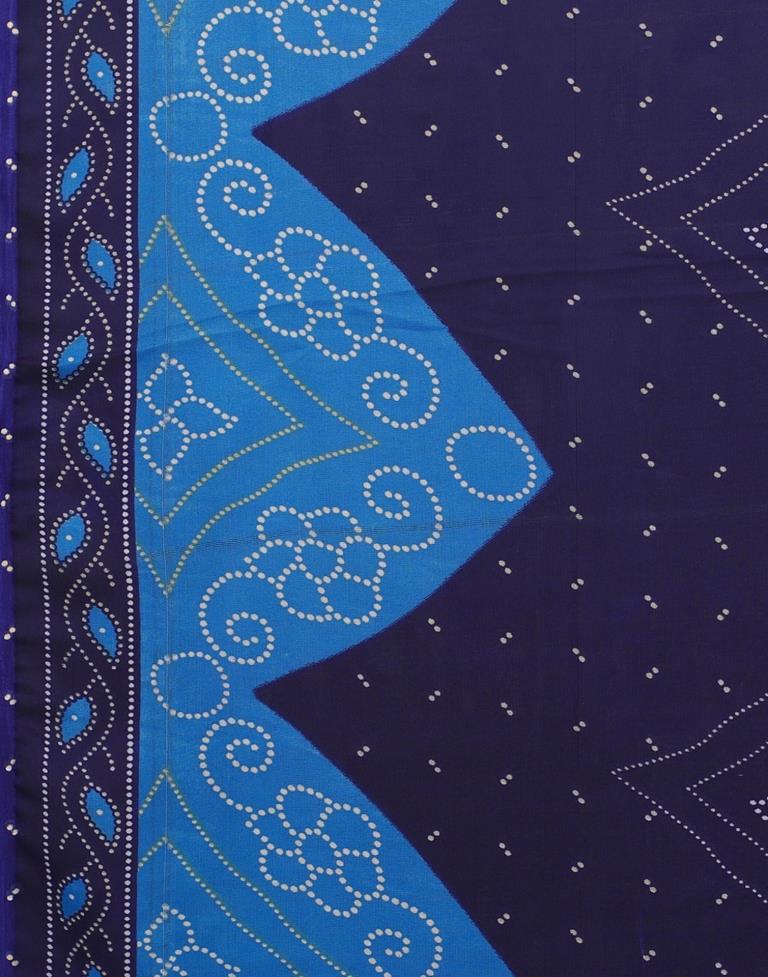 Sky Blue Bandhani Printed Unstitched Salwar Suit | Sudathi