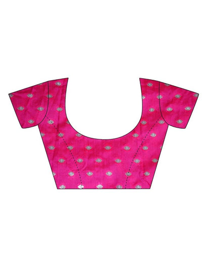 Pink Coloured Poly Silk Banarasi Jacquard Saree | Leemboodi