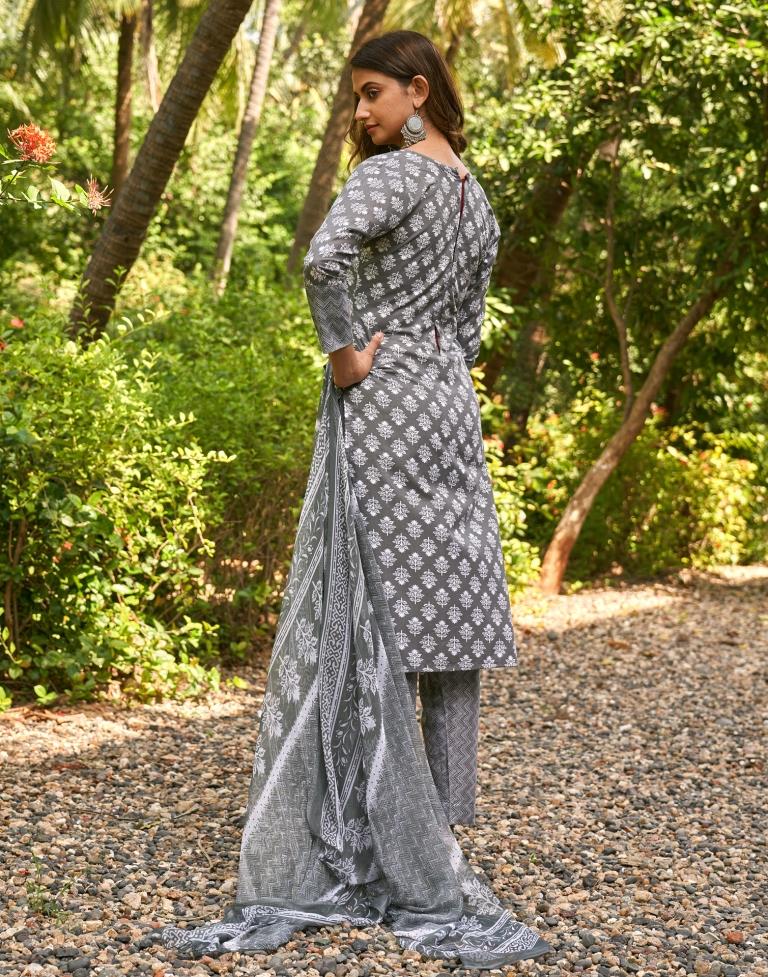 Printed Cotton Unstitched Salwar Suit Material | Sudathi