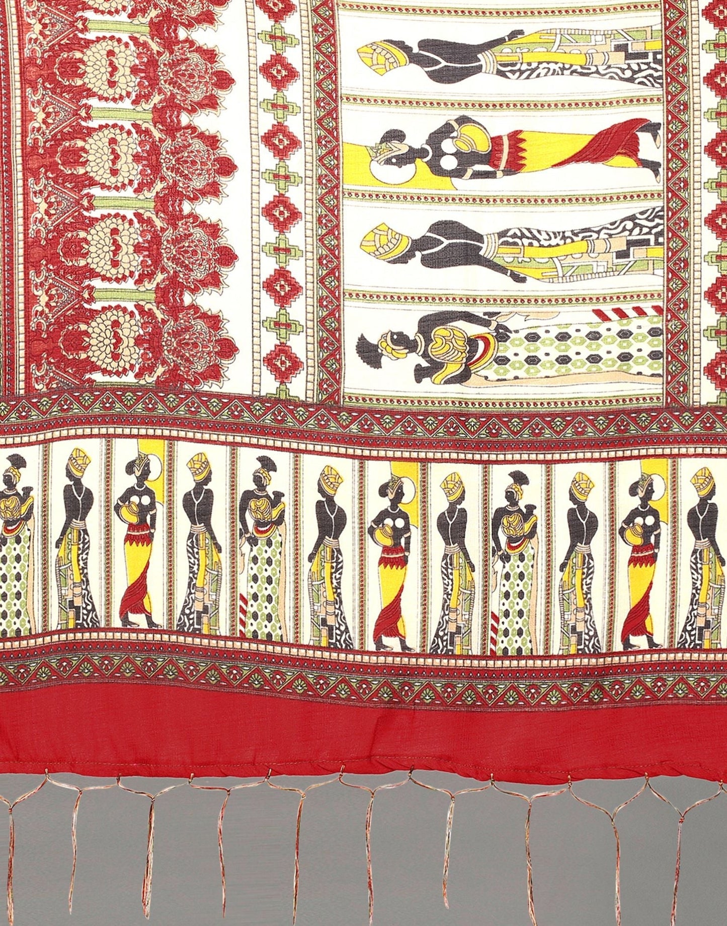 Cream Khadi Silk Dupatta | Leemboodi