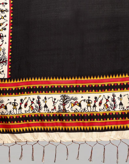 Black Printed Dupatta | Leemboodi