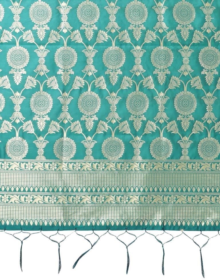 Rama Green Jacquard Dupatta | Leemboodi