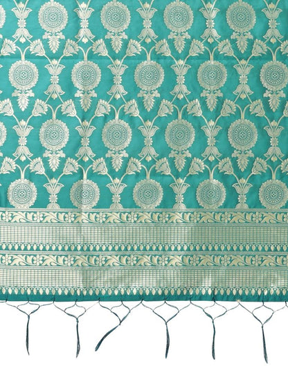 Rama Green Jacquard Dupatta | Leemboodi