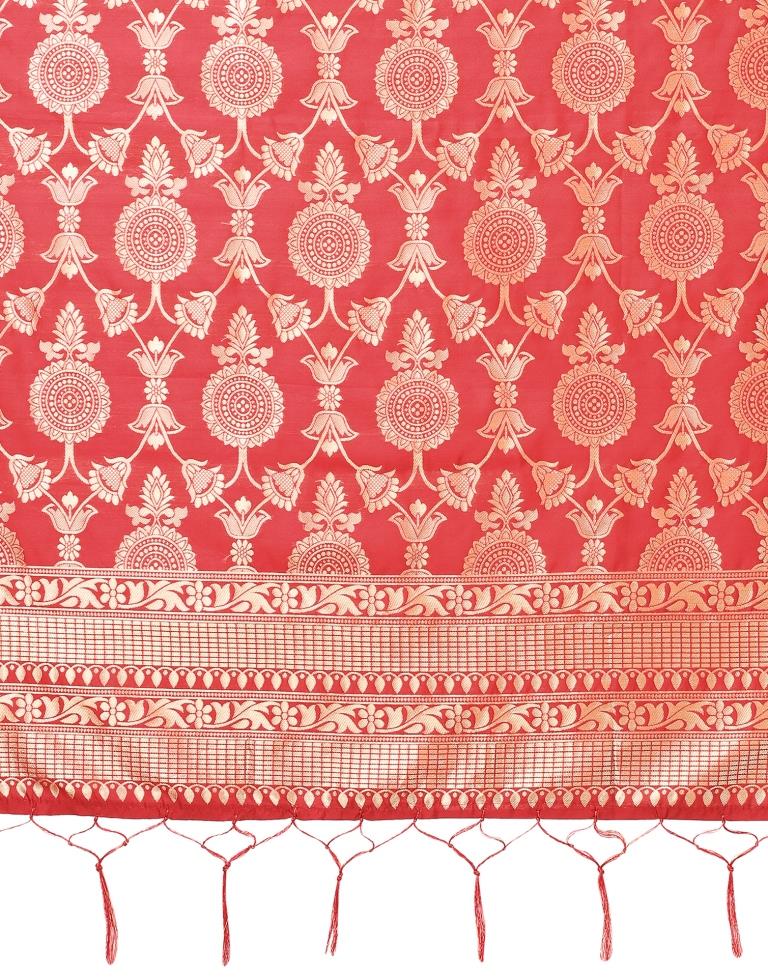 Red Jacquard Dupatta | Leemboodi