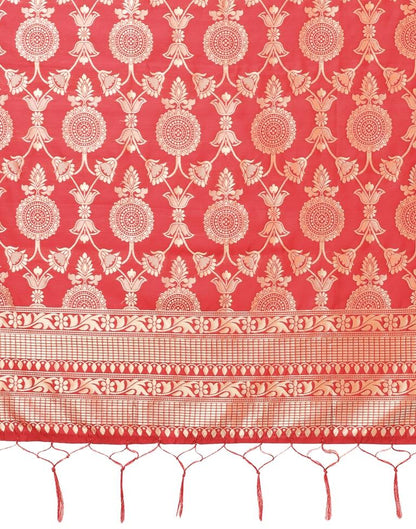 Red Jacquard Dupatta | Leemboodi