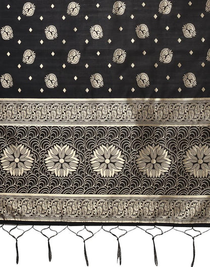 Black Jacquard Dupatta | Leemboodi