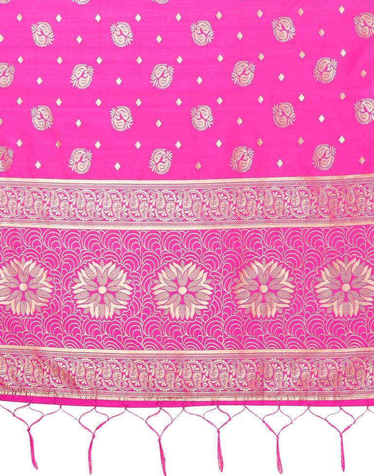 Pink Jacquard Dupatta | Leemboodi