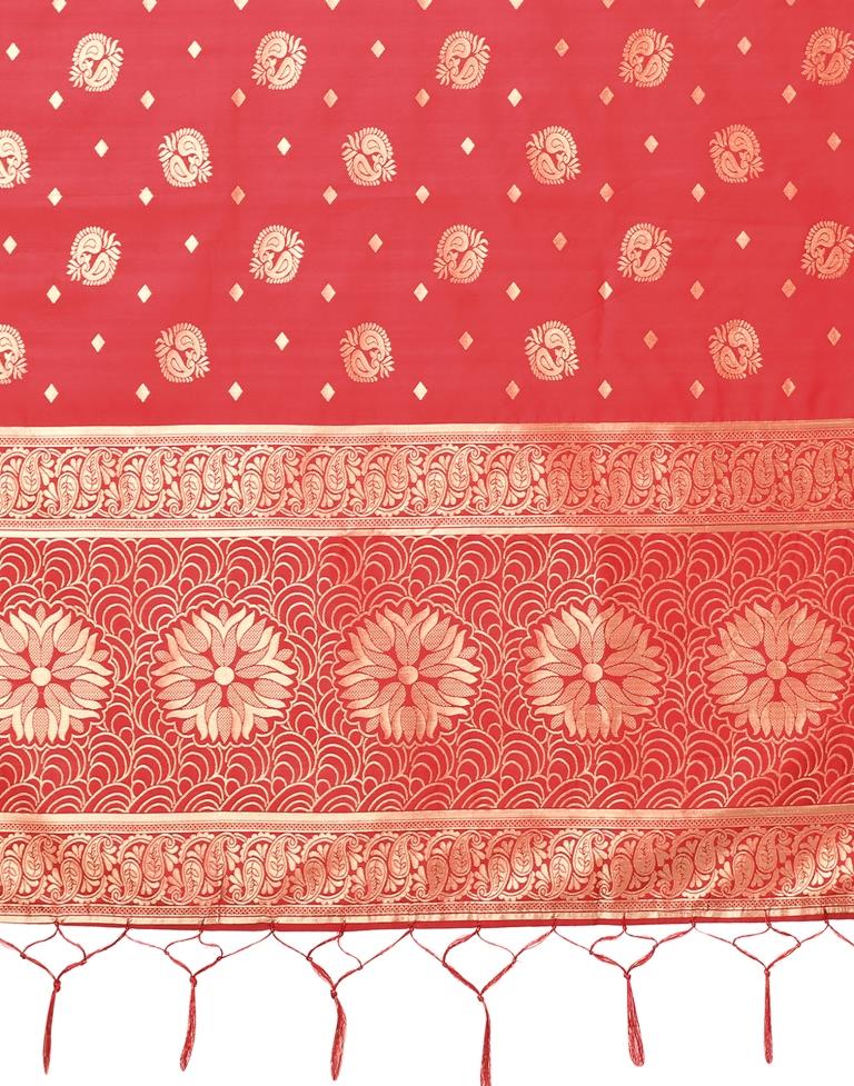Red Jacquard Dupatta | Leemboodi
