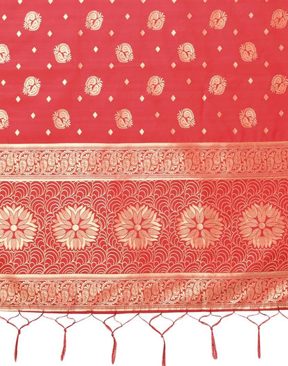 Red Jacquard Dupatta | Leemboodi