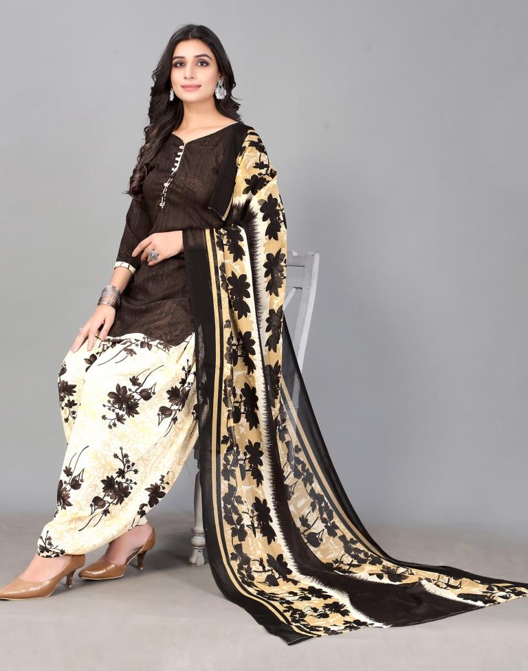 Printed Unstitched Salwar Suit Material | Sudathi