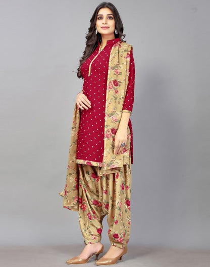 Printed Unstitched Salwar Suit Material | Sudathi