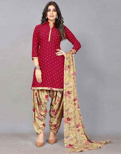 Printed Unstitched Salwar Suit Material | Sudathi