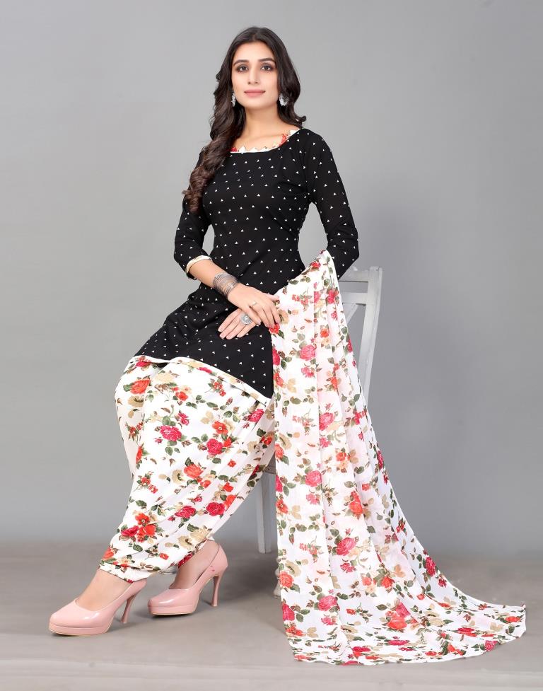 Printed Unstitched Salwar Suit Material | Sudathi