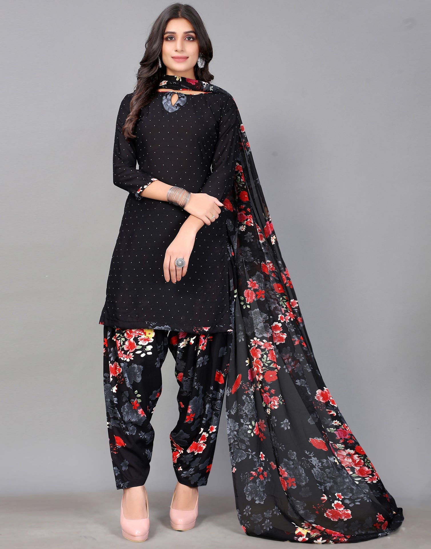 Printed Unstitched Salwar Suit Material | Sudathi