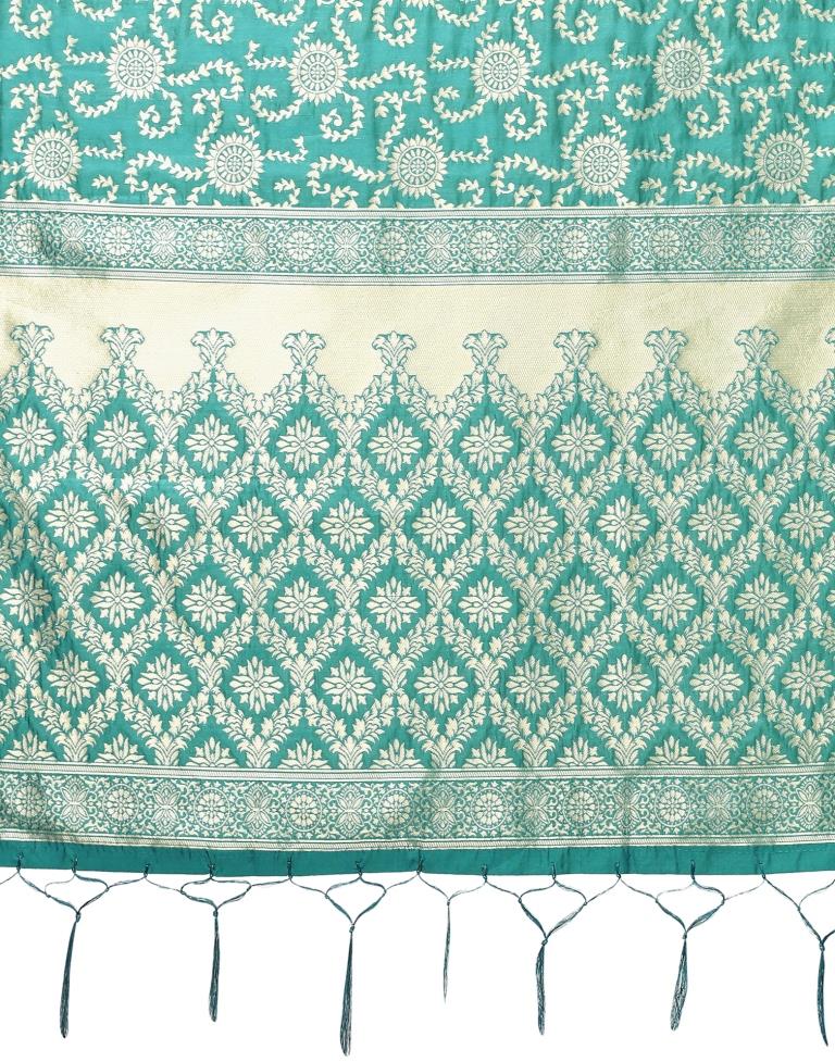 Rama Green Jacquard Dupatta | Leemboodi