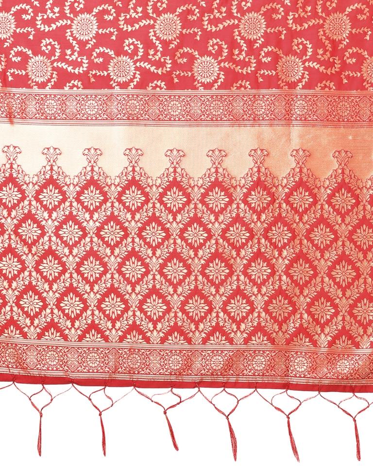 Red Jacquard Dupatta | Leemboodi